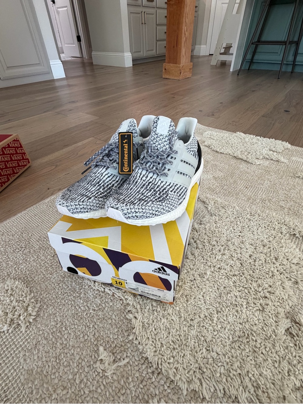 Adidas Ultraboost Knit Running Shoes - White/Black